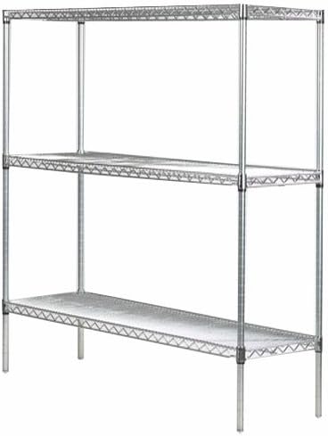 Omega 36" Deep x 48" Wide x 96" High 3 Tier Chrome Starter Shelving Unit by OmegaProductsCorporation
