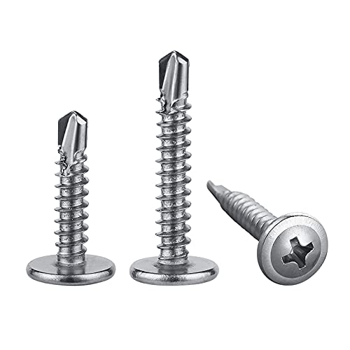 Wensilon（200pcs）#8×1-1/4”for Sheet Metal Self-Tapping Screws 410 Stainless - Image 5