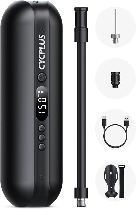 CYCPLUS Electric Air Compressor Portable Bicycle Pump Car Tire Inflator by CYCPLUS
