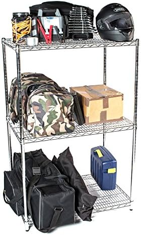 Omega 36" Deep x 48" Wide x 96" High 3 Tier Chrome Starter Shelving Unit - Image 2