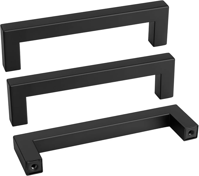 goldenwarm 200Pack 4.5INCH Drawer Pulls Black Modern Cabinet Hardware by goldenwarm