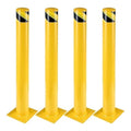 Safety Bollard, 4 Packs 48 Inch Metal Safety Bollard Post by TROPOW
