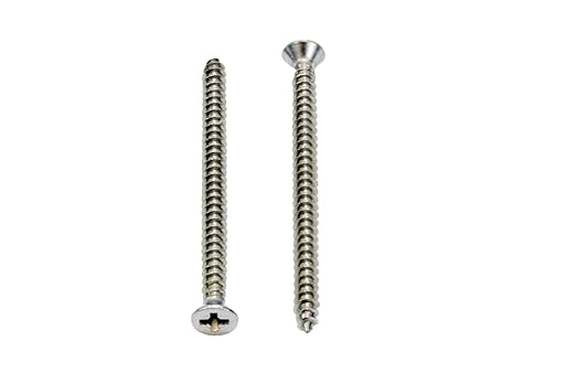 Bolt Dropper #4 x 1-1/2" Stainless Steel Flat Head Phillips Wood Screw - Image 3