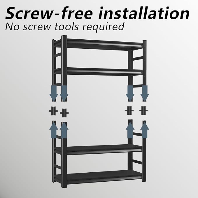 Simple Design, 500 lbs Load Capacity per Level, Free Height Adjustment Ready to - Image 4