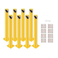 8 Pack Safety Bollard Post, 48 Inch Height 4.5 Inch Diameter Yellow Pipe Safety by Doppeltcharms