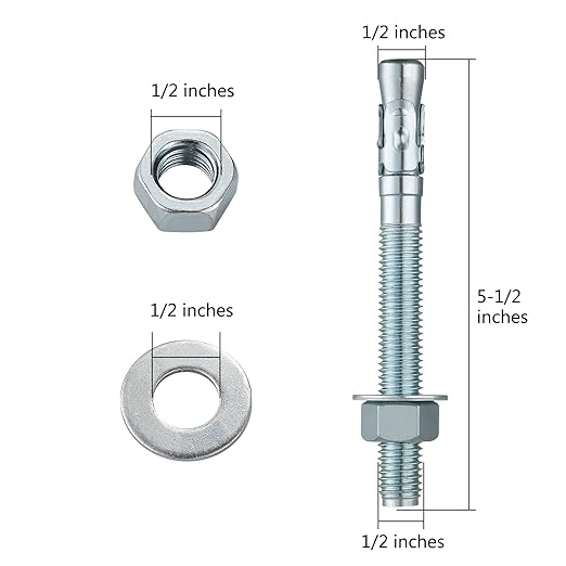 1/2x5-1/2" 50Pcs Inch Standard Fasteners - Image 2
