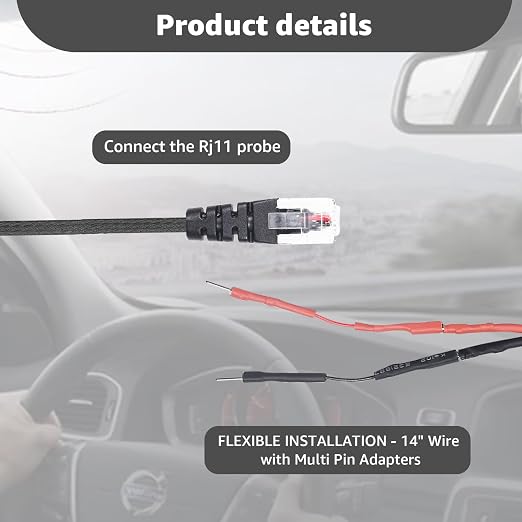 RJ11 Power Cord for Radar Detector, Replacement for Escort Radar 9500i - Image 3