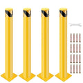 4 Pack Safety Bollard Post, 48 Inch Height 4.5 Inch Diameter Yellow Pipe Safety by Doppeltcharms