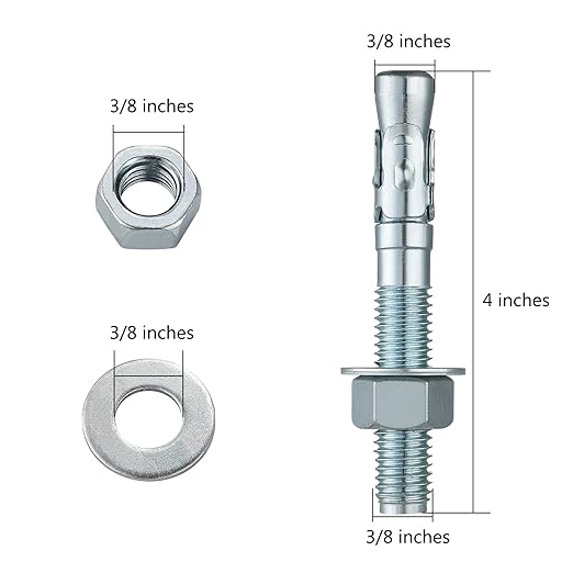 3/8x4" 10Pcs Inch Standard Fasteners - Image 2