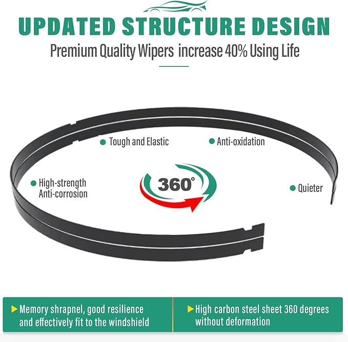 24" 19" 10" Windshield Wiper Blades Replacement - Image 6