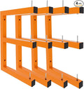 4 Pack Wall-Mounted Lumber Rack, Heavy Duty Wood Storage Racks, 6-Level System by Cyhwealth