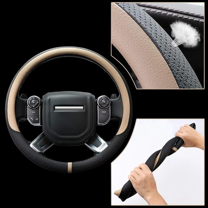 COFIT Breathable Car Steering Wheel Cover 16 inch Auto Universal Leather Wrap - Image 3