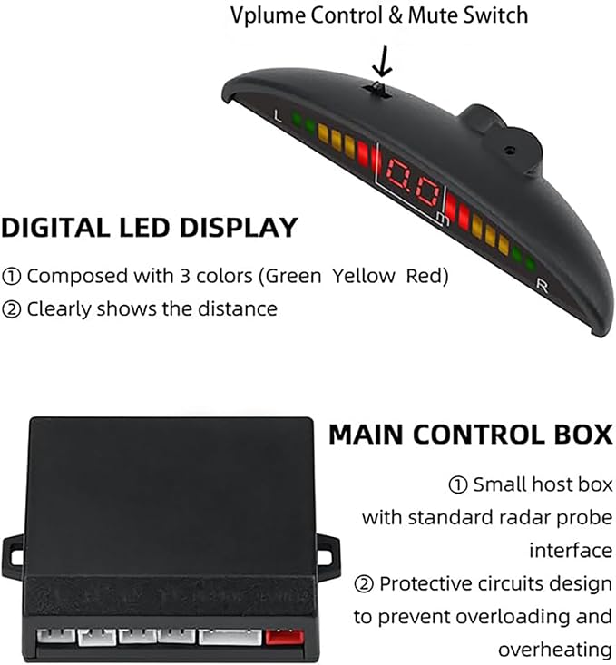 16 Color Options Parking Sensor Kit Backup Sensor Kit Reverse Sensor - Image 5