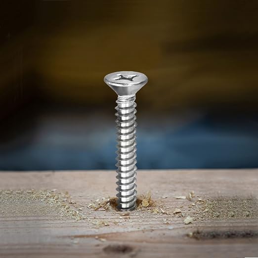 #8 x 3/4" Wood Screw 100Pcs 18-8 Stainless Steel Screws Flat Head Phillips Fast - Image 5