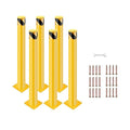 6 Pack Safety Bollard Post, 42 Inch Height 4.5 Inch Diameter Yellow Pipe Safety by Doppeltcharms