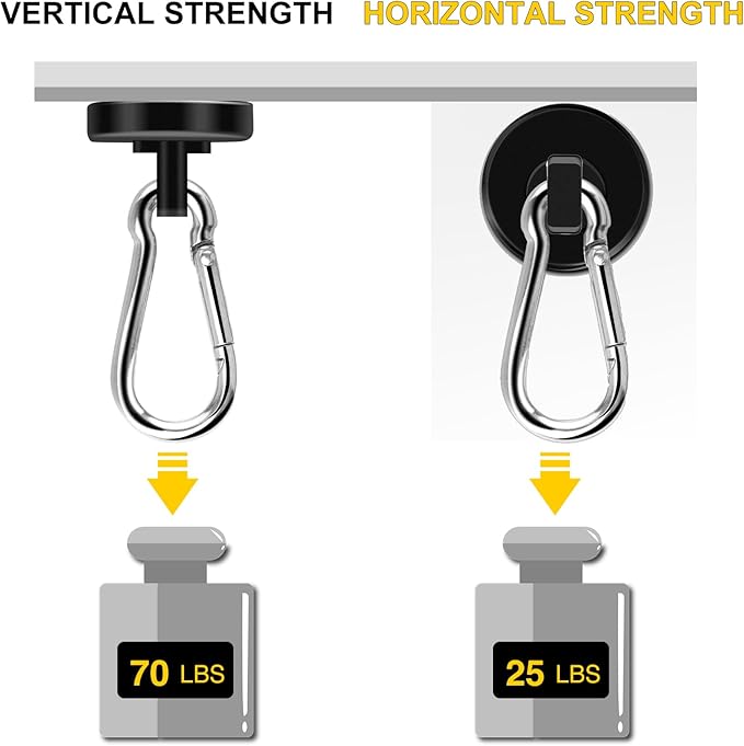 DIYMAG Magnetic Hooks, 70LBS Heavy Duty Neodymium Magnetics - Image 5