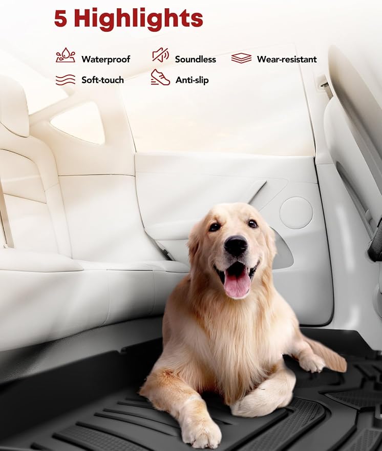 YHTAUTO Floor Mats Fit 2010-2016 Buick Lacrosse, TPE All Weather Car Mats - Image 6