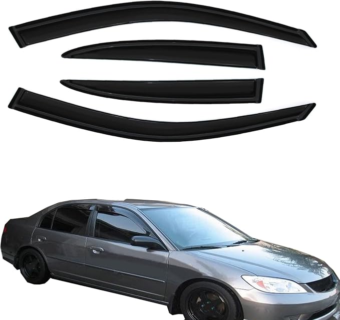 Smoke Sun/Rain Guards Wind Deflector Compatible by GLDIFA