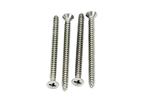 Bolt Dropper #4 x 1-1/2" Stainless Steel Flat Head Phillips Wood Screw - Image 4