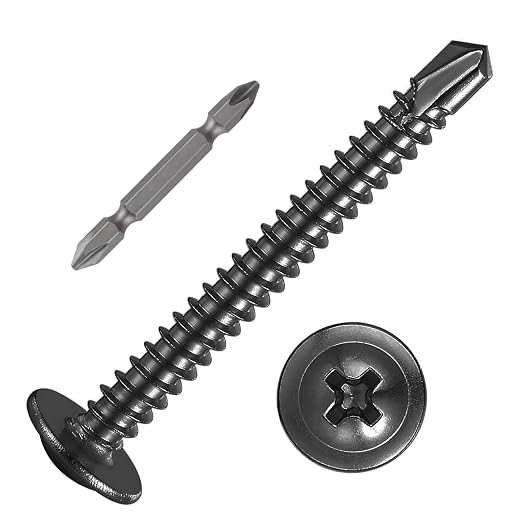 Wensilon #10×1-1/2” for Sheet Metal Self-Tapping Screws 410 Black Stainless by Wensilon