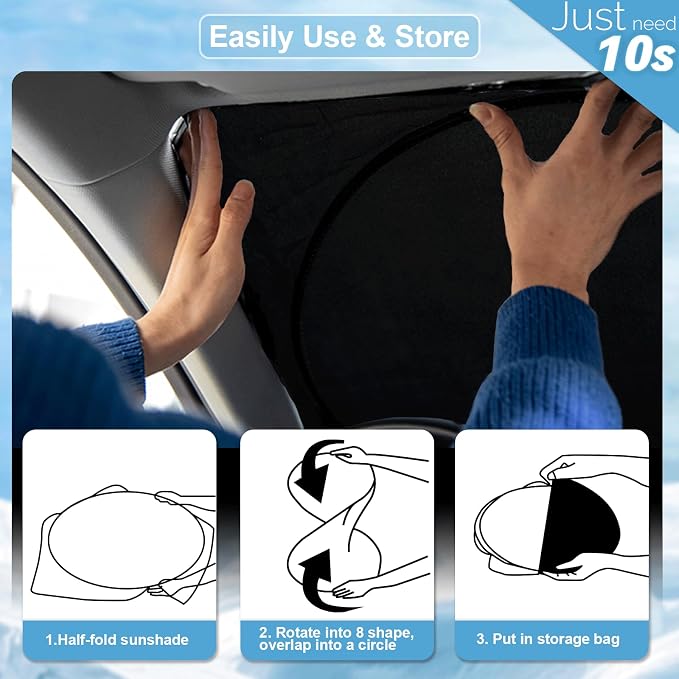 for GLC300 Windshield Sun Shade Foldable Sunshade - Image 4