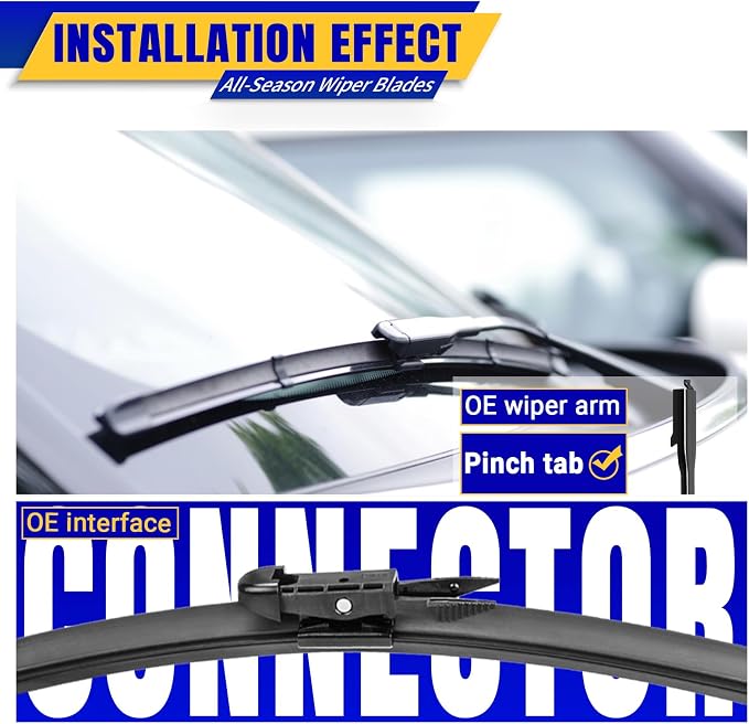 2 wipers Replacement for Toyota Tundra 2007-2020 Toyota Sequoia 2008-2020 - Image 3