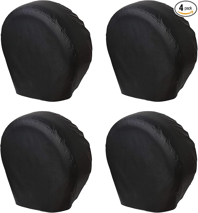 RV Tire Covers 4 Pack, Waterproof Thickening Leather Tire Cover by VINPATIO