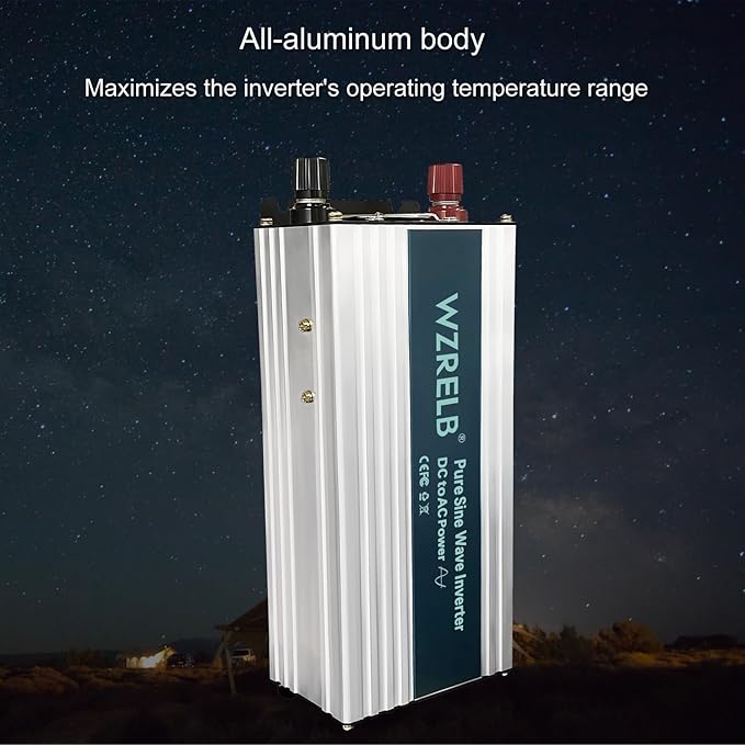 WZRELB 800W Pure Sine Wave Inverter 24V DC to 110V 120V AC, Car Power Inverter - Image 5