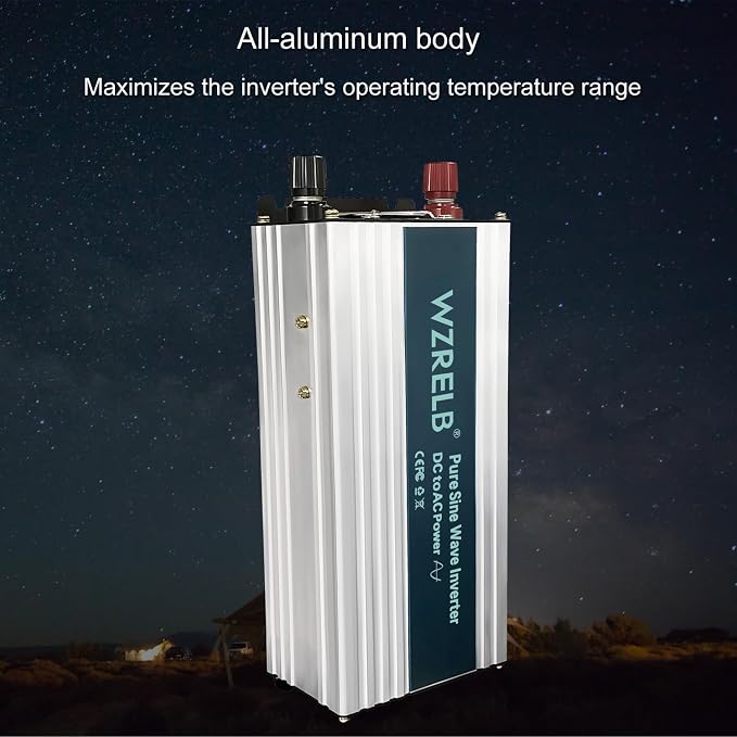 WZRELB 800W Pure Sine Wave Inverter 12V DC to 110V 120V AC, Car Power Inverter - Image 5