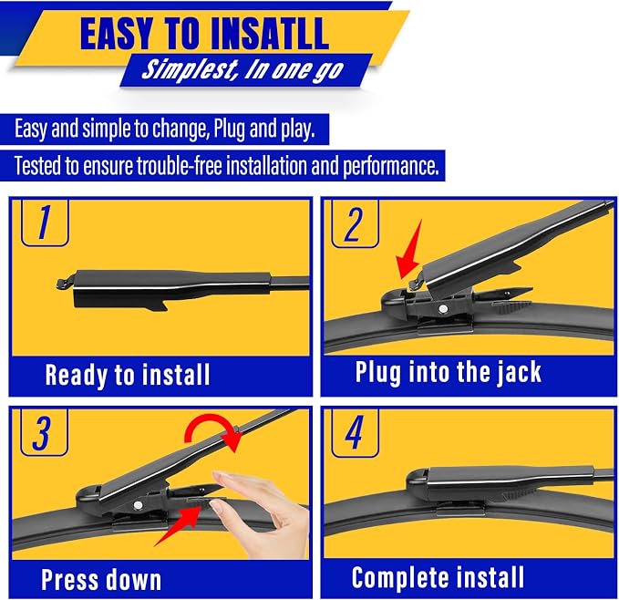 3 wipers Replacement for 2008-2012 Ford Escape, Windshield Wiper Blades - Image 8