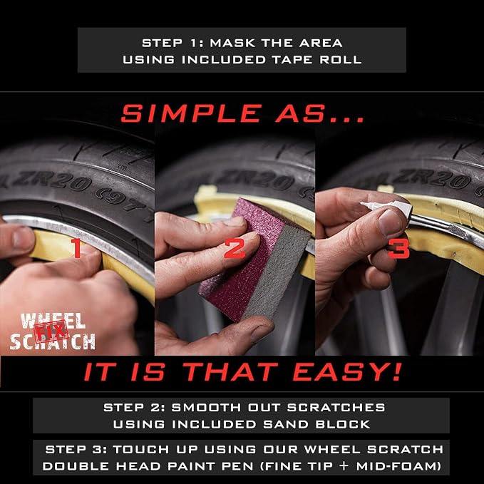 Matte Black Rim Touch Up Paint, Car Wheel Scratch Repair, Wheel Touch Up Paint - Image 6