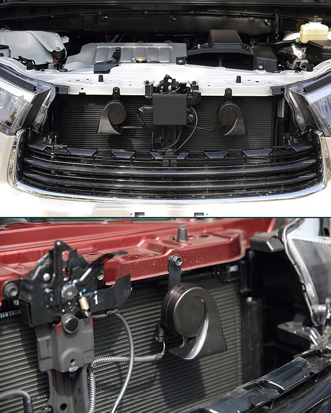 Car Horn Kit for Audi/Volkswagen, 12V Loud Waterproof Auto Horn, High Low Dual - Image 4