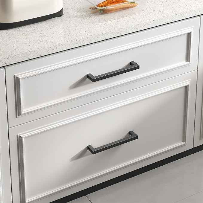 goldenwarm 35 Pack 3 INCH Black Square Bar Cabinet Pull Drawer Handle Stainless - Image 3