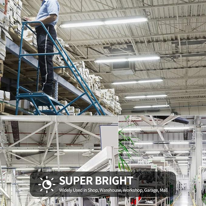 20 Pack, 8FT LED Shop Light Fixture, 144W 15500LM 6000K Cool White, High Output - Image 2