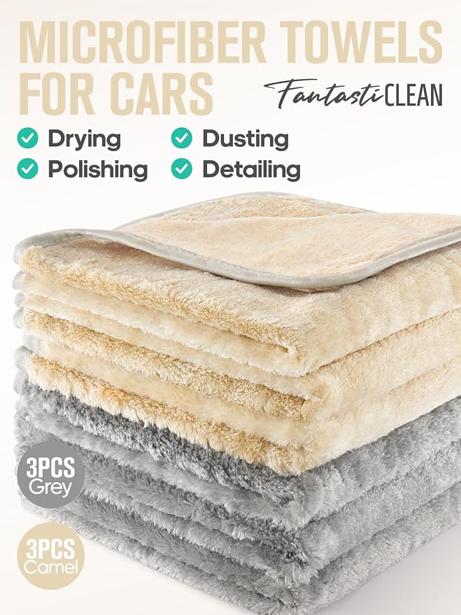 Fantasticlean Microfiber Car Detailing Towels, Car Drying Towel - Image 2