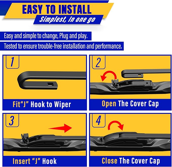 3 wipers Replacement for 2005-2015 Nissan Armada/2004-2010 Infiniti - Image 8