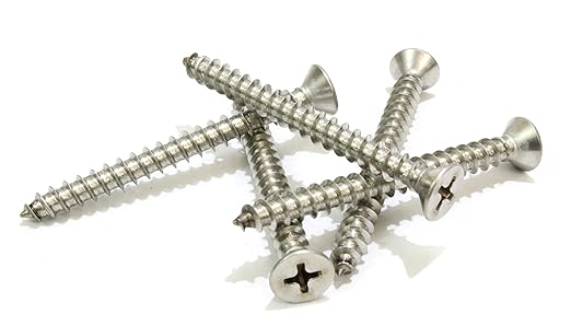 Bolt Dropper #10 X 2'' Stainless Steel Flat Head Phillips Wood Screw, 18-8 - Image 4