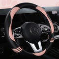 Car Steering Wheel Covers for Women Girl Padded Carbon Fiber PU Leather Cute by HighnessHwoo