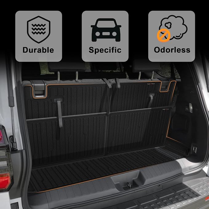 TripleAliners Floor Mats & Trunk Mat & Rear Seatback Cover All Weather TPE - Image 9