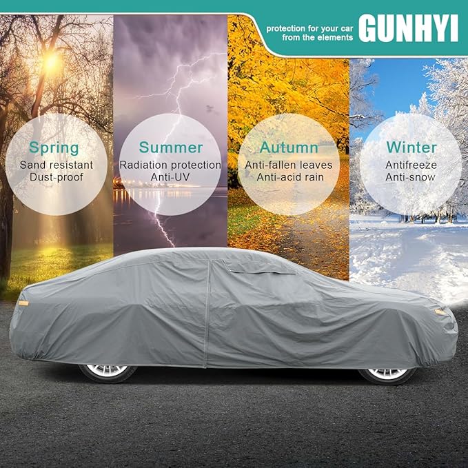 16 Layers Large SUV Car Cover Waterproof All Weather Heavy Duty, Universal Fit - Image 5