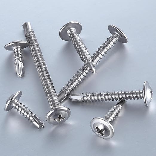 Wensilon（200pcs）#8×1-1/4”for Sheet Metal Self-Tapping Screws 410 Stainless - Image 3