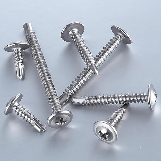 Wensilon（300pcs）#8×5/8”for Sheet Metal Self-Tapping Screws 410 Stainless Steel - Image 3