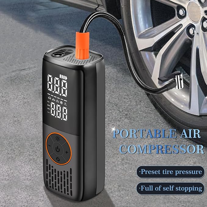20000mAh Tire Inflator Portable Air Compressor, 150 PSI Auto Shut-Off Mini - Image 6
