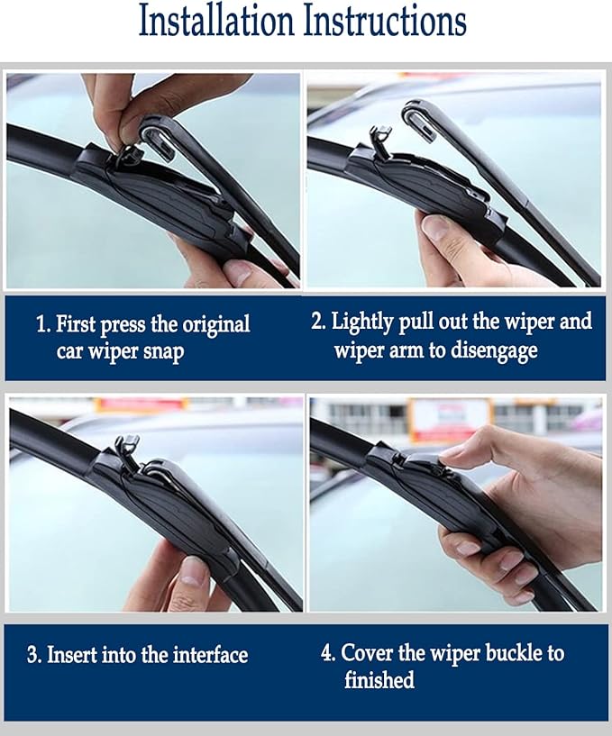 3 Wipers Set for Mazda CX-3 2016 2017 2018 2019 2020 2021, Original Equipment - Image 6