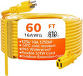 HUANCHAIN Outdoor Extension Cord 60 Foot Waterproof, 16/3 Gauge Flexible by huanchain