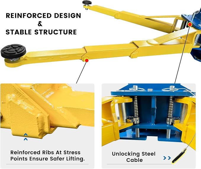110V Two Post Car Lift 11, 000 LBS Overhead Heavy Duty 2 Posts Auto Hoist Truck - Image 4