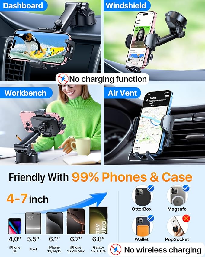 2025 Ultimate Car Phone Holder【80+LBS Strongest Suction & Military-Grade】 - Image 6