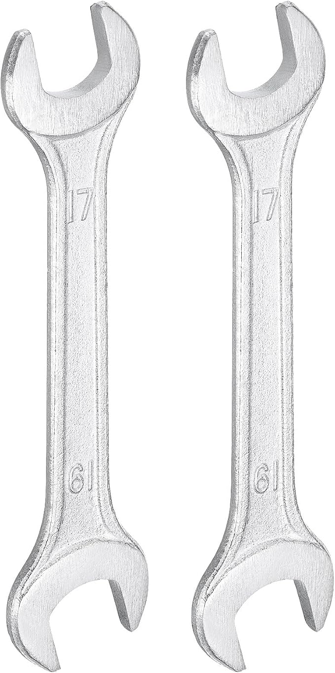 HARFINGTON 2pcs Double Open End Wrench 17mm x 19mm Metric 15 Degree Offset by HARFINGTON
