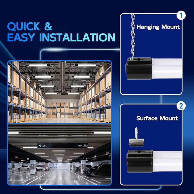 hykolity 6 Pack 4FT Linkable LED Shop Light - Image 3