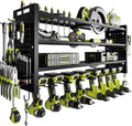 Power Tool Organizer Wall Mount, Cordless Drill Organizer, 4 Layers Large by NattyDot